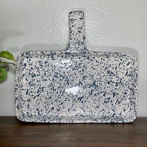Blue and white speckled Dr. Douglas wonder baker pan